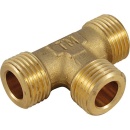 AYVAZ Threaded fitting brass T-piece AG flat sealing DN...