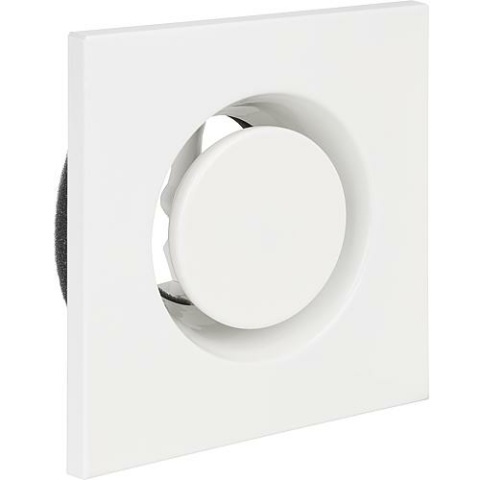 Abluft-Tellerventil NW125 eckig, Stahl verzinkt, weiß mit Federbügel NEU