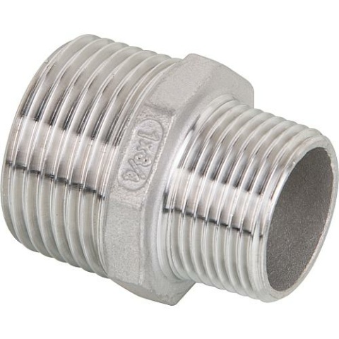 Springer dubbele nippel verlaagd V4A 1 1/2"" x 3/4"" NIEUW