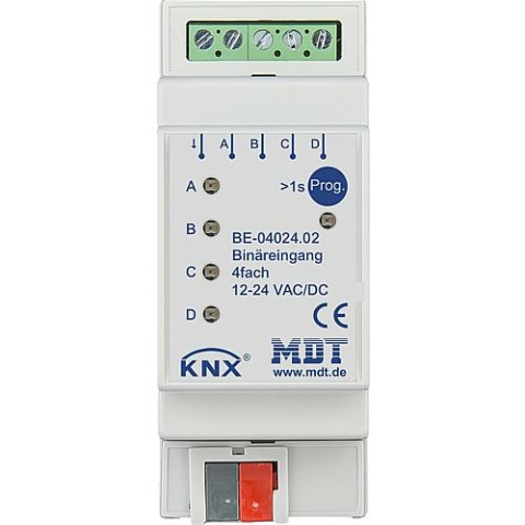 MDT DIN rail mounted device 4-fold binary input 24V AC/DC NEW
