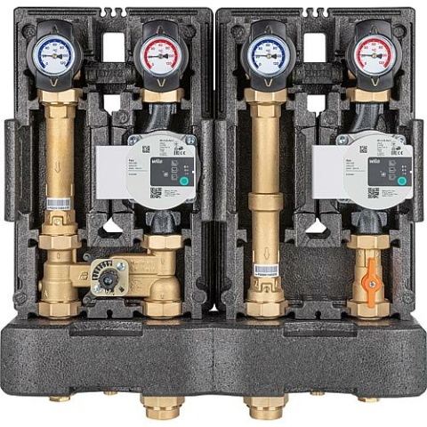 PAW modulegroep DN25 (1"") 1x direct, 1x gemengd, 2x Wilo Para SC25/6-43 NIEUW