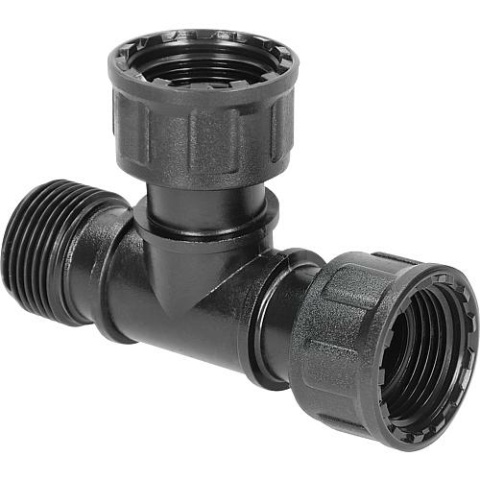 Claber raccordo a T IG/IG/AG DN25(1"") per elettrovalvole NUOVO