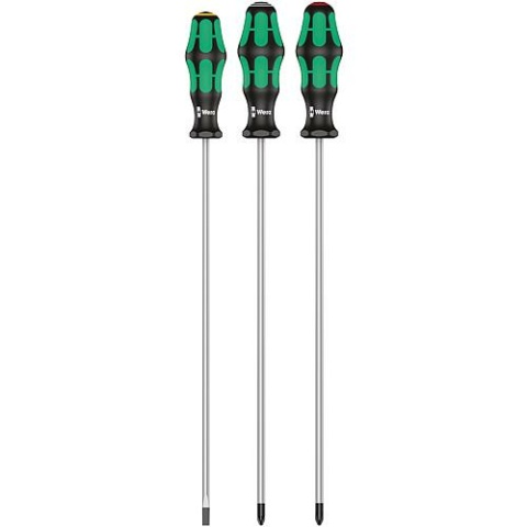 Wera screwdriver set 3-piece, slotted, Phillips and Pozidriv, long NEW