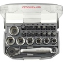 Gedore red bit ratchet set red 23-piece 1/4"" NEW