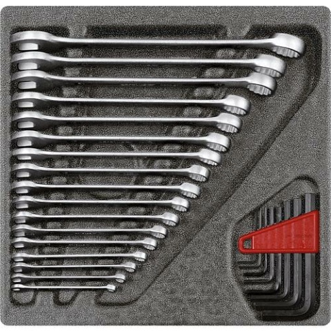 Gedore red Combination spanner and offset screwdriver set red, 26-piece NEW