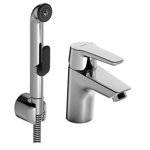 Hansa wastafelmengkraan Hansapolo met functionele vuistdouche 103 mm projectie chroom NIEUW