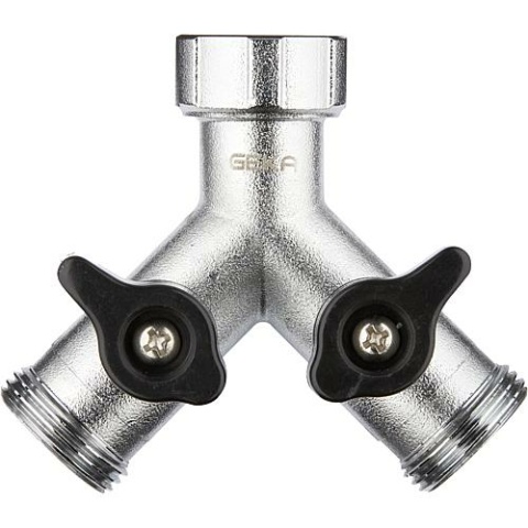 Geka plus two-way valve IG G3/4"", 2x AG G3/4"", MS NEW