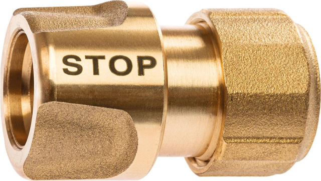 Geka plus slangstuk met waterstop, 1/2""-13mm. MS, DVGW NIEUW
