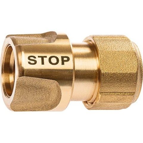 Geka plus hose section with water stop, 3/4""-19mm. MS, DVGW NEW