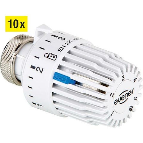 Juego de cabezales termostáticos Evenes compuesto por 10x 90 104 08 + 1x libre 90 104 08 NUEVO