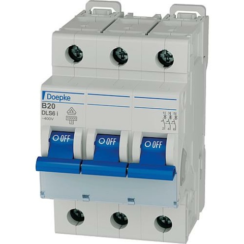 Doepke miniature circuit-breaker DLS 6h, B20, 10KA 3-pole NEW