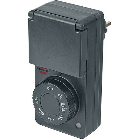 Brennenstuhl timer with twilight sensor IP44, anthracite for outdoors NEW