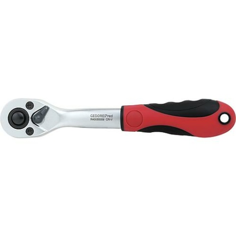 Gedore red reversible ratchet red 1/4"" L=150mm, cranked NEW