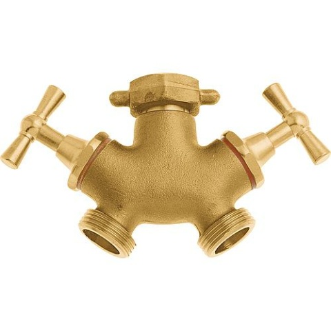 Geka plus two-way valve IG G3/4"" - 2x AG G3/4"", MS NEW