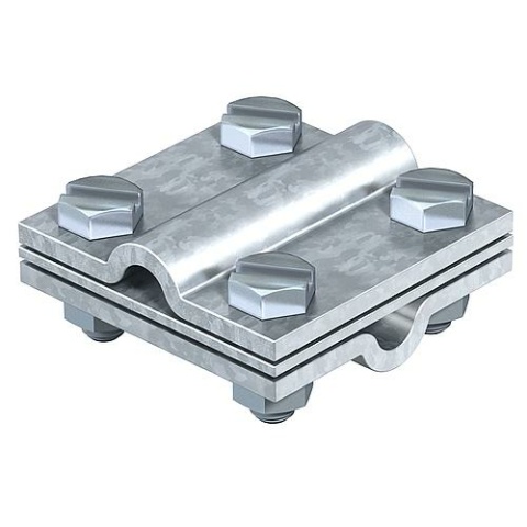 OBO Connecteur en croix type : 252 8-10 FT pour conducteur rond, Rd= 8-10mm avec plaque intermédiaire NOUVEAU