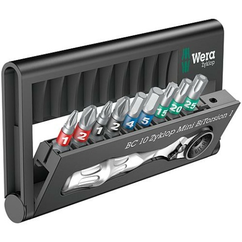 Wera Bit-Check 10-piece bit set incl. Zyklop Mini BiTorsion NEW