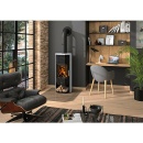 Justus Kaminofen Usedom 5 W+ 2.0 Sandstein, Korpus Stahl Schwarz NEU