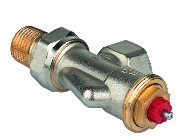 Corpo valvola termostatica FX, ottone nichelato, assiale, 1/2 pollice NUOVO