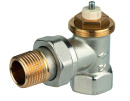 Thermostatic valve body SX, nickel-plated brass, angle,...