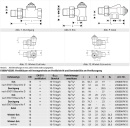 Thermostatic valve body FX, nickel-plated brass, short angle, 1/2 inch NEW