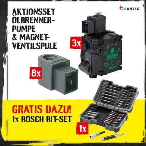 Pakiet dzialan najlepiej. a. Pompa palnika olejowego Suntec i cewka zaworu elektromagnetycznego oraz 1x Grati NOWOSC
