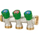 Rozdzielacz wody pitnej Effebi 4-drożny DN15 (1/2""), płaskie uszczelnienie PN16 NOWOŚĆ