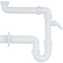 Otto Haas space-saving universal siphon, 1 1/2"" & 1 1/4"" x DN50 outlet pipe with ball lock NEW