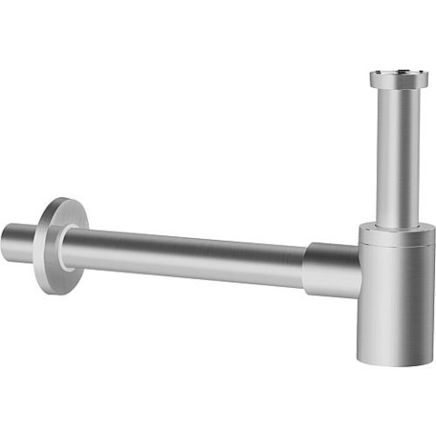 Flaschensiphon Design Edelstahl satiniert, DN32 (1 1/4"") x 32 kurze Ausführung NEU