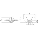 Vleugelmoeren 6mm A2 PU 200 NIEUW