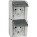 Jung surface-mounted socket outlets 2gang, vertical 822 W...