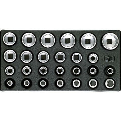 Gedore set of screwdriver bits 26-piece 1/2"" in ABS plastic module NEW