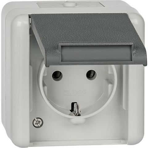 Jung surface-mounted socket outlet, 1-gang 820 W / WG 800 NEW