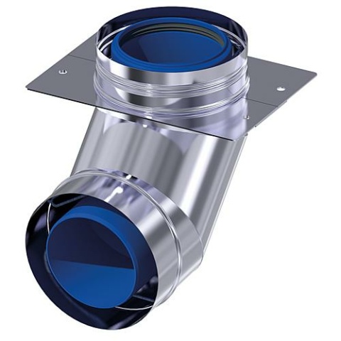 Skoberne CondensBlue AZ external wall connection bend without air intake DN110/160 87° NEW