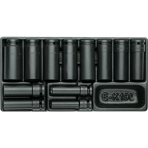 Set di punte per cacciavite Gedore 12 pezzi 1/2"" in plastica ABS modulo NUOVO