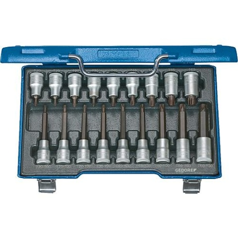 Gedore schroevendraaierset 18-delig, 1/2"", Torx NIEUW
