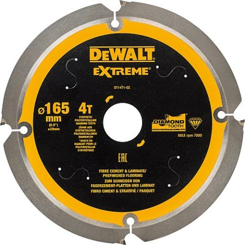 DeWalt Circular Saw Blade Ø165x20x1,6mm with 4 teeth NEW