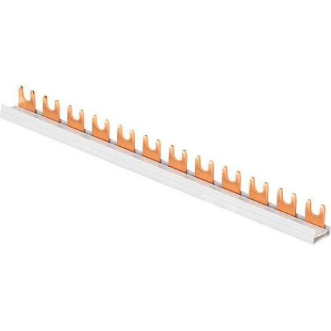Hager fase rail KDN163A (1P) 63A, 10mm², lengte: 210mm schroeftechnologie/ Quick Connect NIEUW