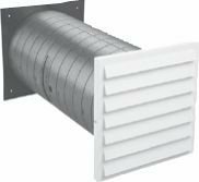 WG160/1 Wall penetration plastic with plastic weather protection grille 7719003334 NEW
