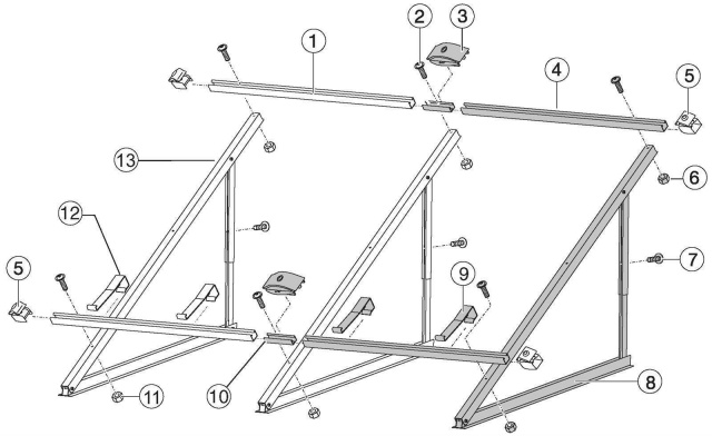 Buderus set di montaggio per 6 SKN4.0-s, montaggio in loco piatto, incl. set di collegamento 7736615457 NUOVO