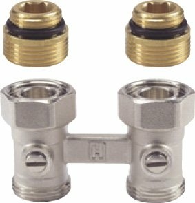 Buderus Logafix tap block HBD1/2 "x3/4", Dgf 1/2 "IG Two-pipe 7738306642 NEW