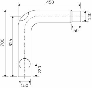 Buderus Abgasanschluss Set2 150x2 gugr blueline 80345030 NEU