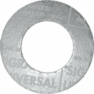 Flachdichtung aus Graphit, PN40, DN150 asbestfrei, 2mm, D225x169, bis 350 Gr C 81363540 NEU