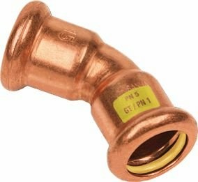 SANHA Gas perspassing, bocht 45Gr, 22mm koper, No.10041 83068093 NIEUW