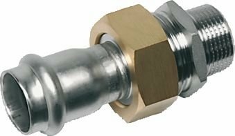 SANHA Pressfit., Verschraub. AG 54x2 flachd., Mutter Ms, Edelstahl, Nr.9333G 83069487 NEU