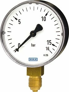 Wika buisdrukmeter, d:63mm, 0-10bar 1/4 Kusto behuizing, bodem 7738333605 NIEUW