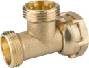 Pieza en T de latón con ÜWM 3/4""AG...