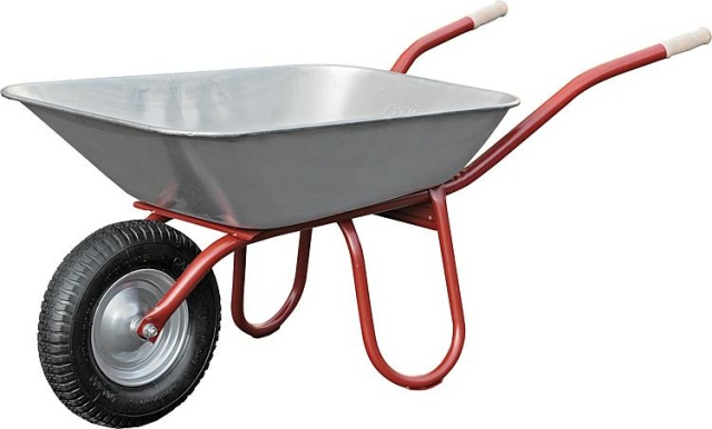 Capito Schubkarre Großmulde Practica 120,Flachmulde 120L, Luftrad, montiert 12713 NEU