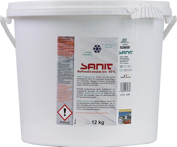 SANIT-CHEMIE SANIT thawing granulate down to -50° C 10kg bucket (better than road salt) NEW