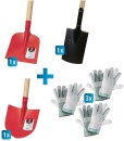 Ideal Schaufel-Spaten-Set 6-teilig 2x Schaufel, 1x...