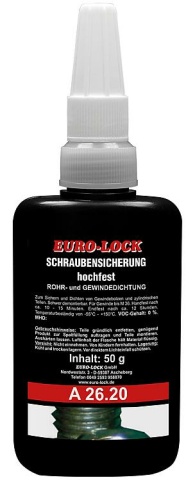 Euro-Lock Schraubensicherung hochfest A 26.20 50g Dosierflasche NEU